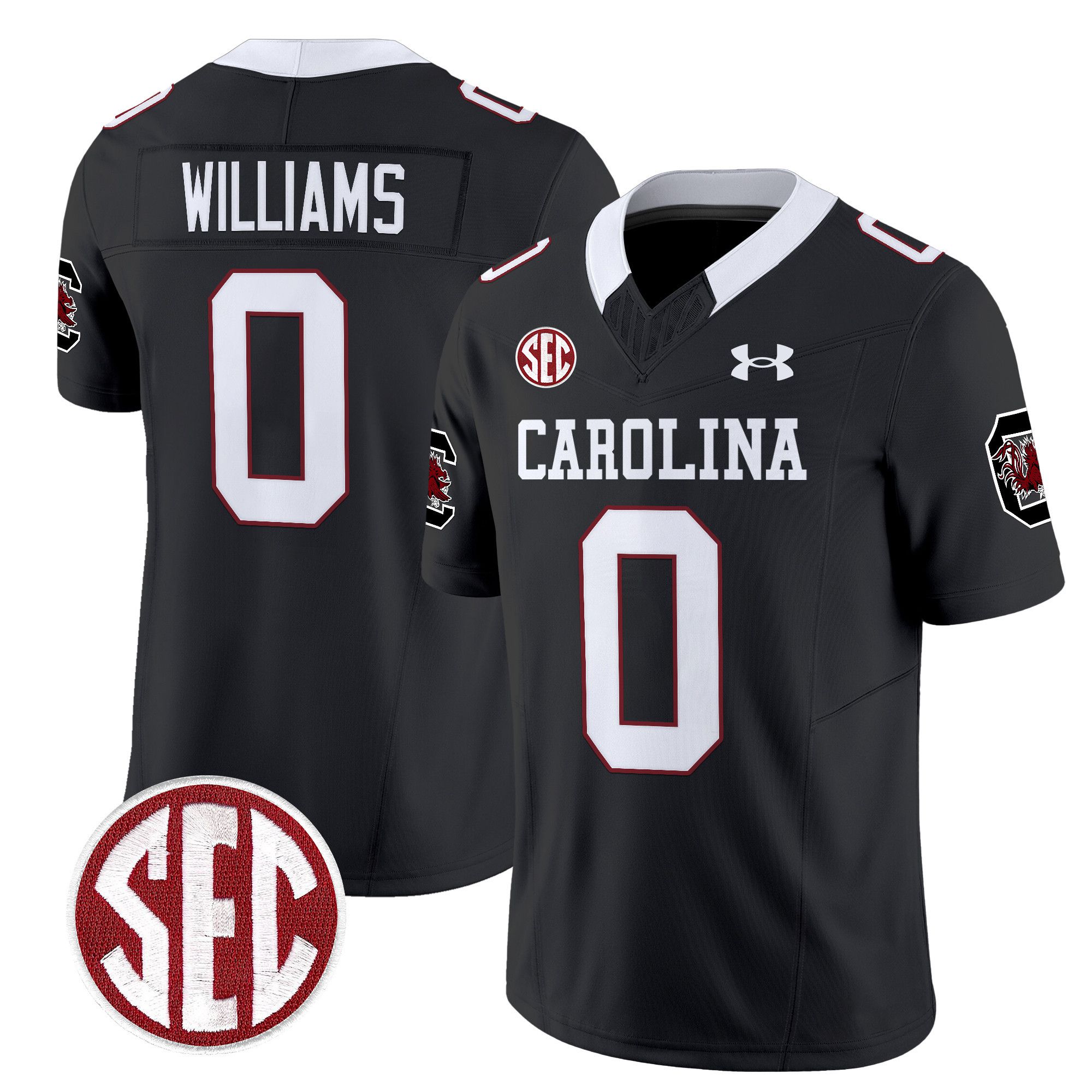 Men South Carolina Gamecocks #0 Williams Black 1980 Throwback Vapor Limited 2024 NCAA Jersey